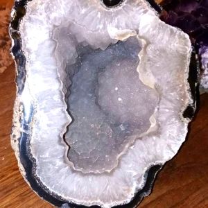 Large White crystal quartz geode